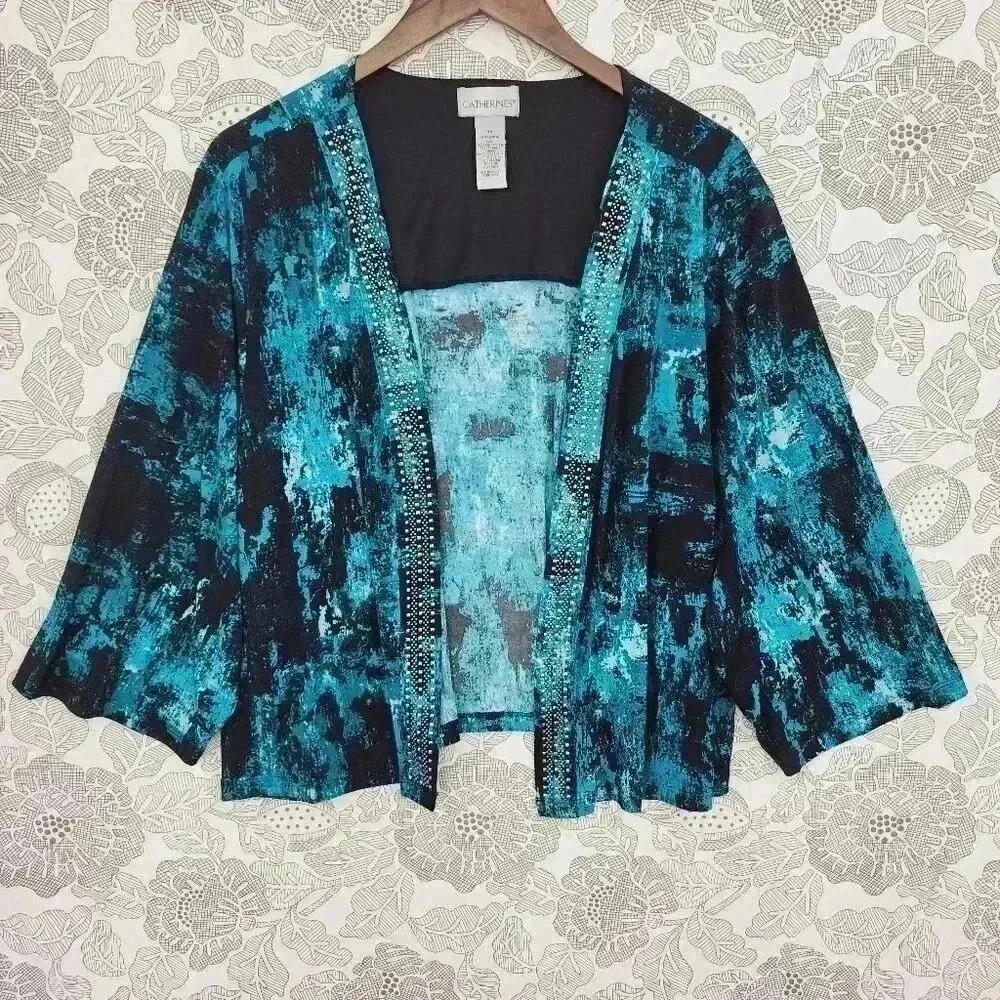 Catherines Studded Open front Women's Cardigan 3X 9971C